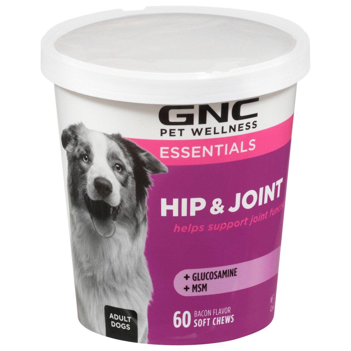 slide 9 of 9, GNC Pets Hip & Joint Dog Soft Chews, Bacon, 60 ct
