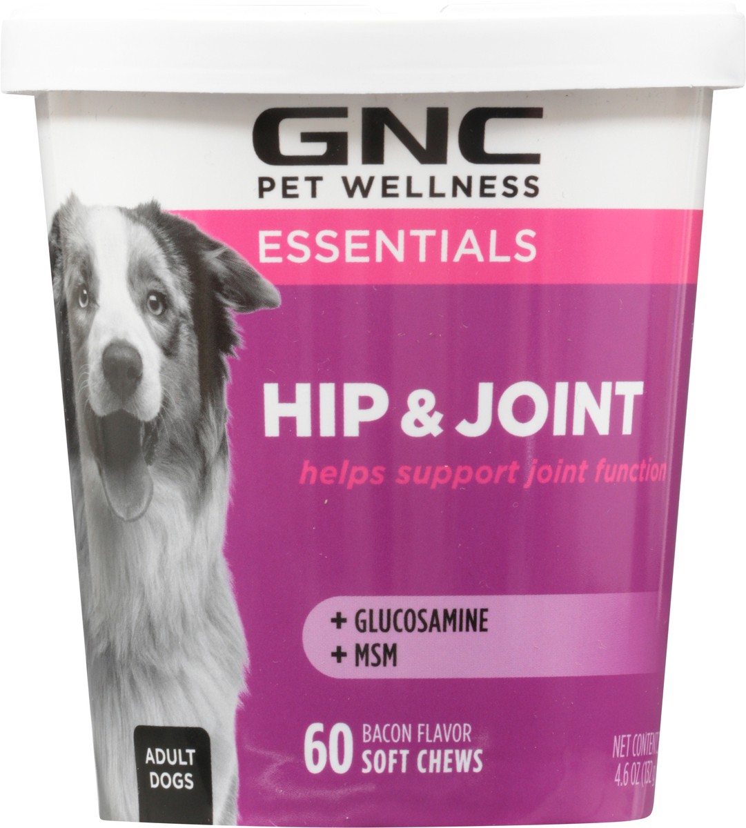 slide 2 of 9, GNC Pets Hip & Joint Dog Soft Chews, Bacon, 60 ct