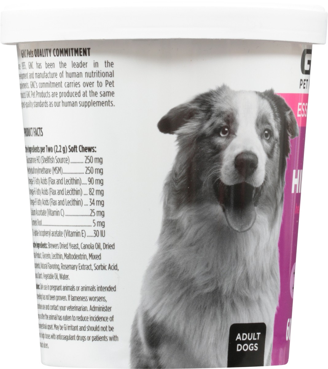 slide 4 of 9, GNC Pets Hip & Joint Dog Soft Chews, Bacon, 60 ct
