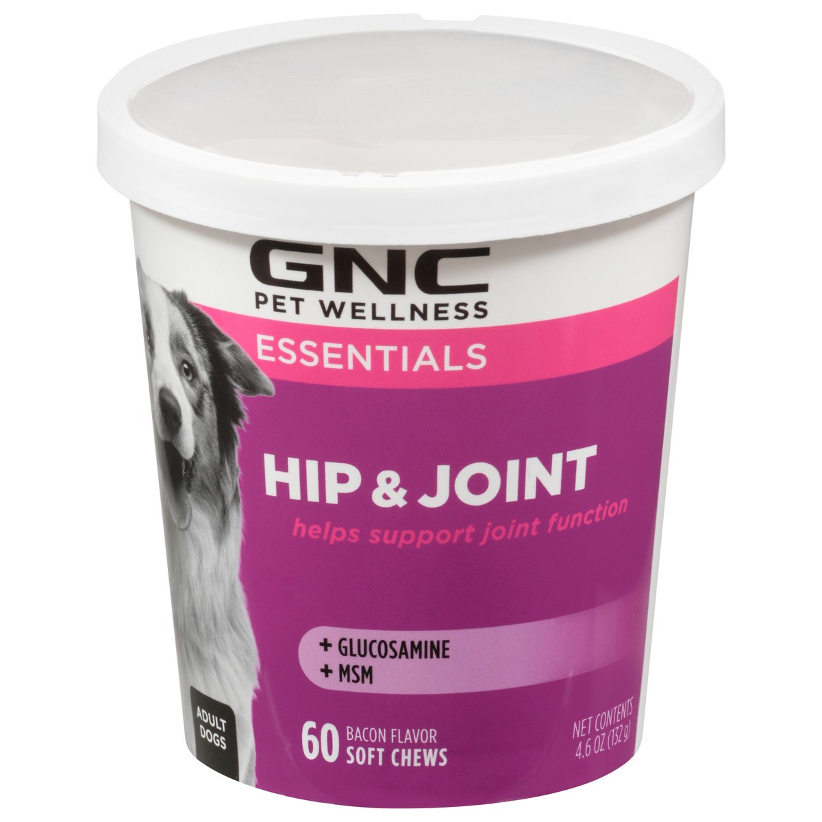 slide 1 of 9, GNC Pets Hip & Joint Dog Soft Chews, Bacon, 60 ct