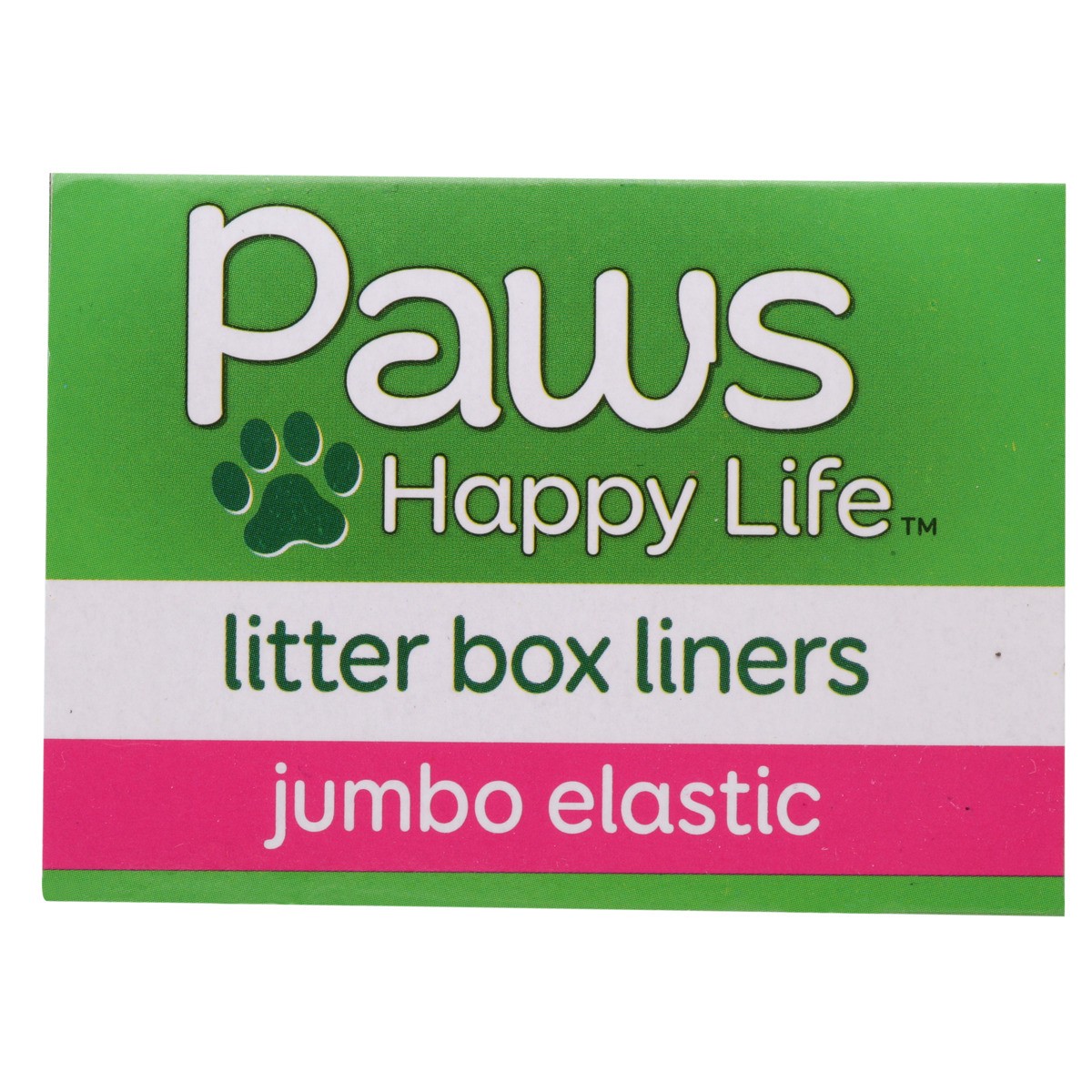 slide 4 of 8, Paws Happy Life Jumbo Elastic Litter Box Liners, 5 ct