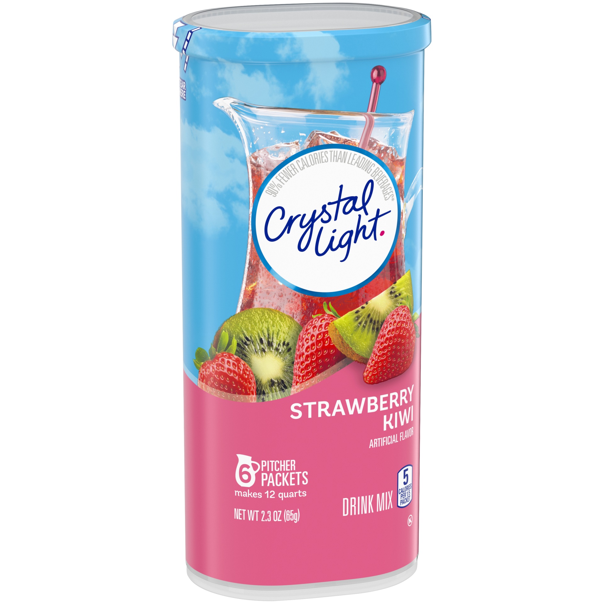 slide 2 of 6, Crystal Light Strawberry Kiwi Artificially Flavored Powdered Drink Mix Pitcher, 2.3 oz