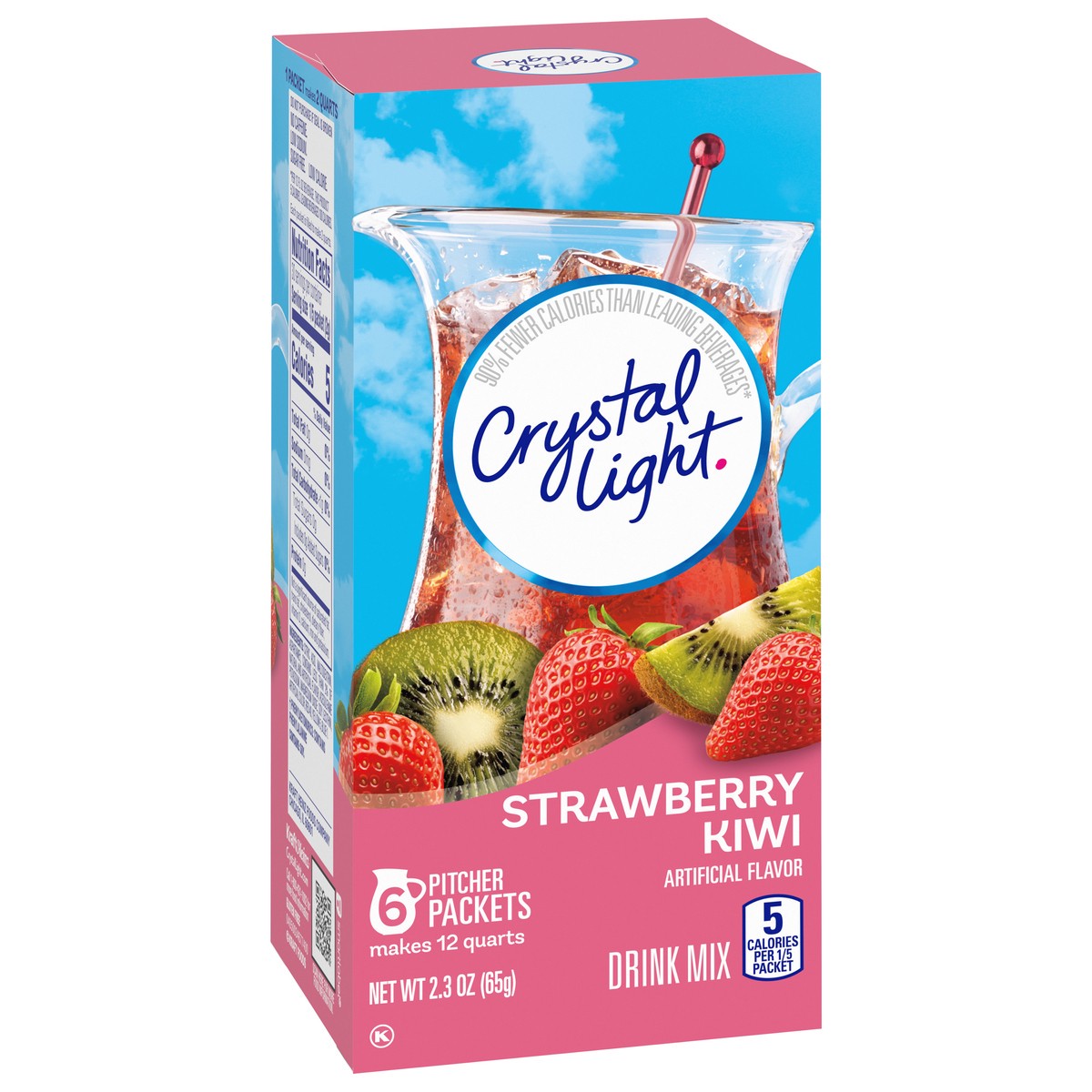 slide 11 of 11, Crystal Light Strawberry Kiwi Artificially Flavored Powdered Drink Mix Pitcher Packets, 2.3 oz