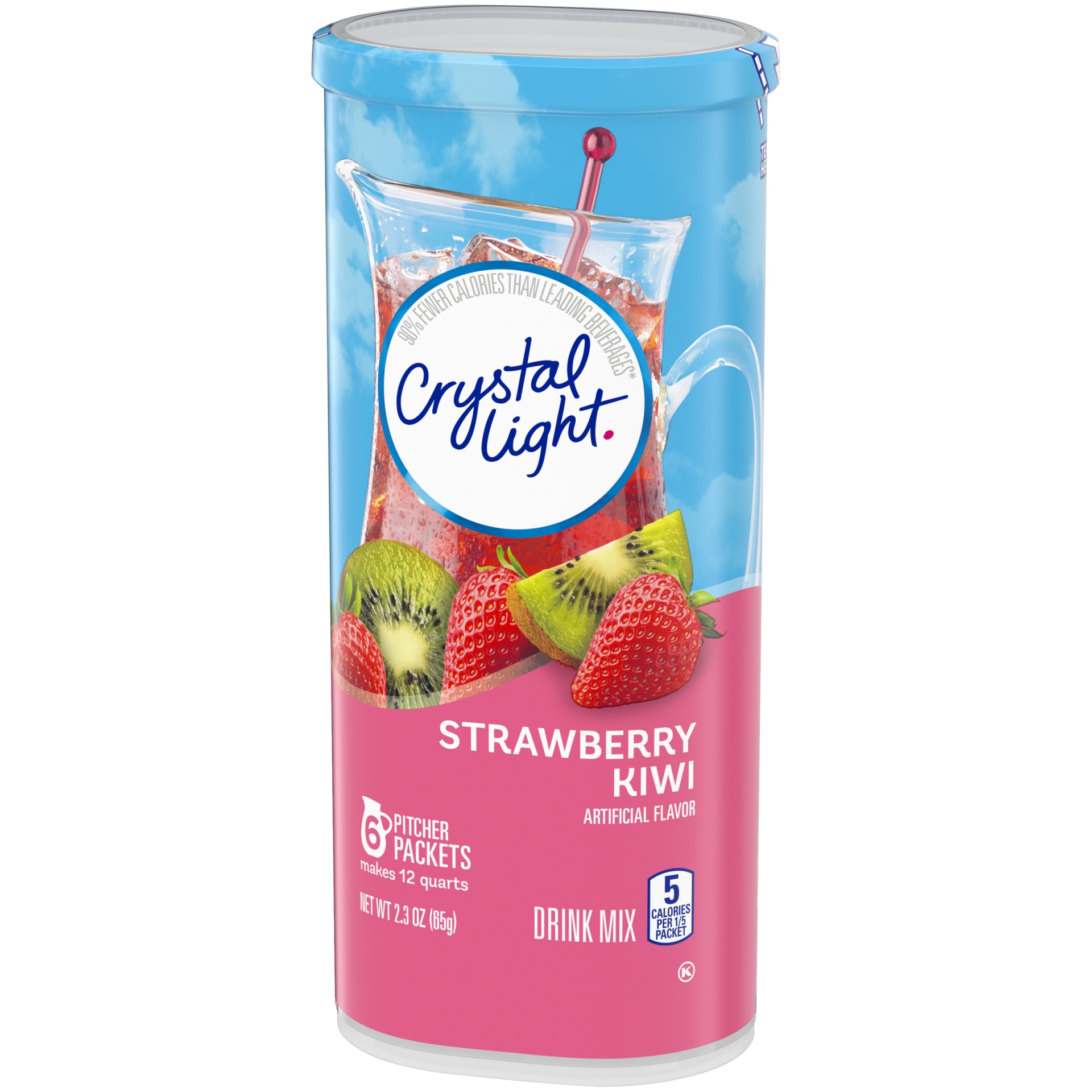 slide 3 of 6, Crystal Light Strawberry Kiwi Artificially Flavored Powdered Drink Mix Pitcher, 2.3 oz