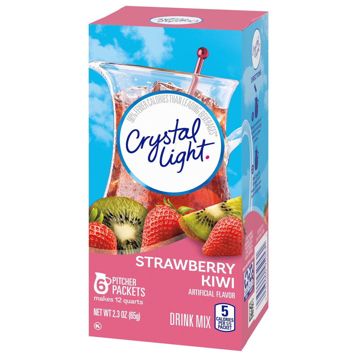 slide 9 of 11, Crystal Light Strawberry Kiwi Artificially Flavored Powdered Drink Mix Pitcher Packets, 2.3 oz