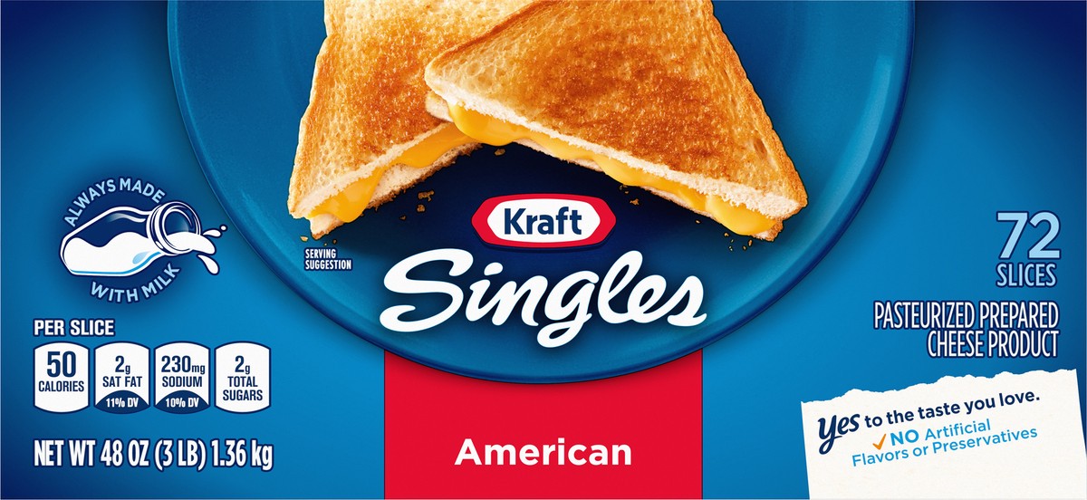 slide 4 of 9, Kraft Singles American Slices, 72 ct Box, 72 ct
