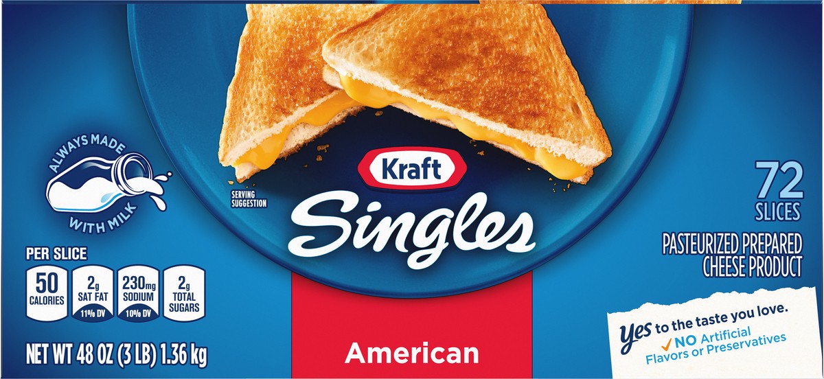 slide 7 of 9, Kraft Singles American Slices, 72 ct Box, 72 ct