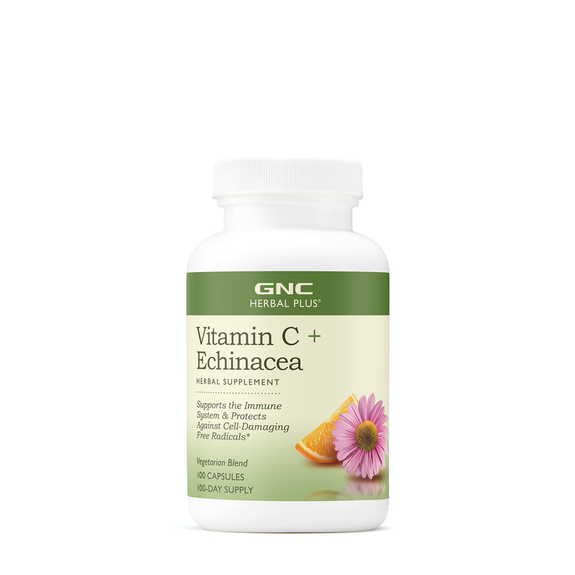 slide 1 of 1, GNC Herbal Plus Vitamin C Plus Echinacea, 100 ct