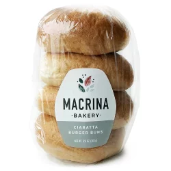 Macrina Bakery Ciabatta Burger Buns