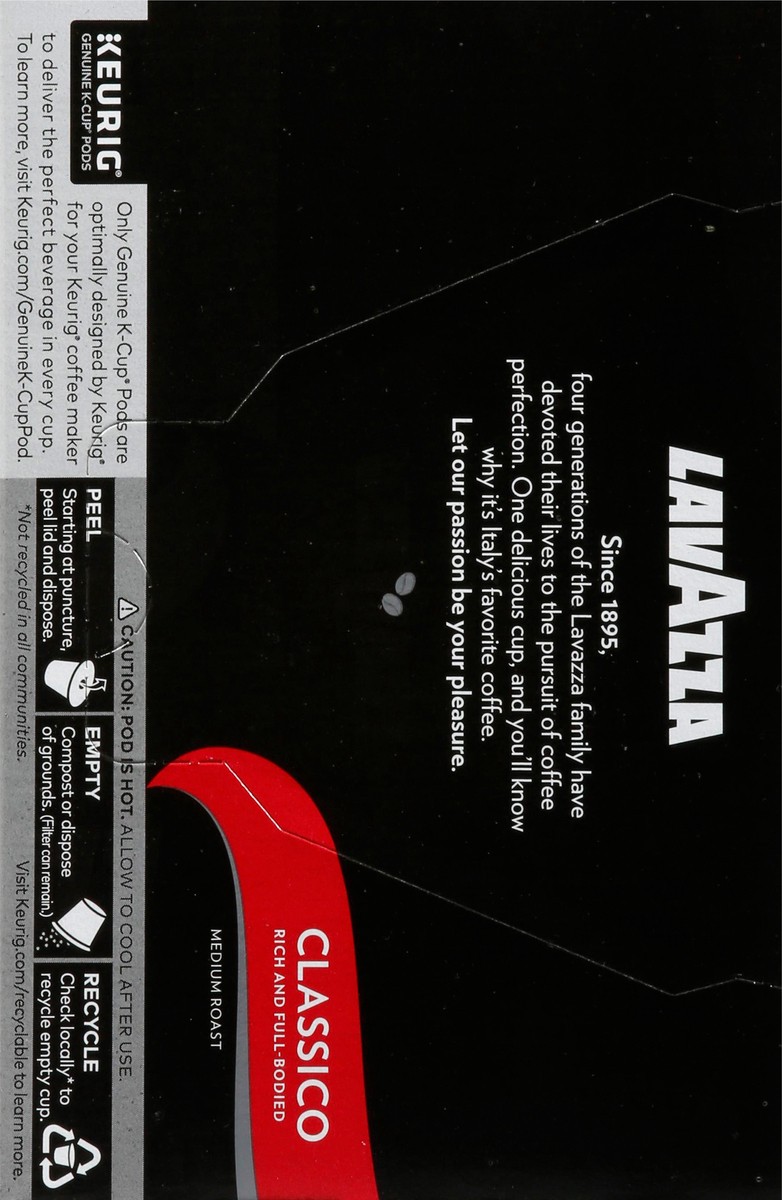 slide 3 of 9, Lavazza Medium Roast Classico Ground Coffee K-Cup Pods - 10 ct, 10 ct