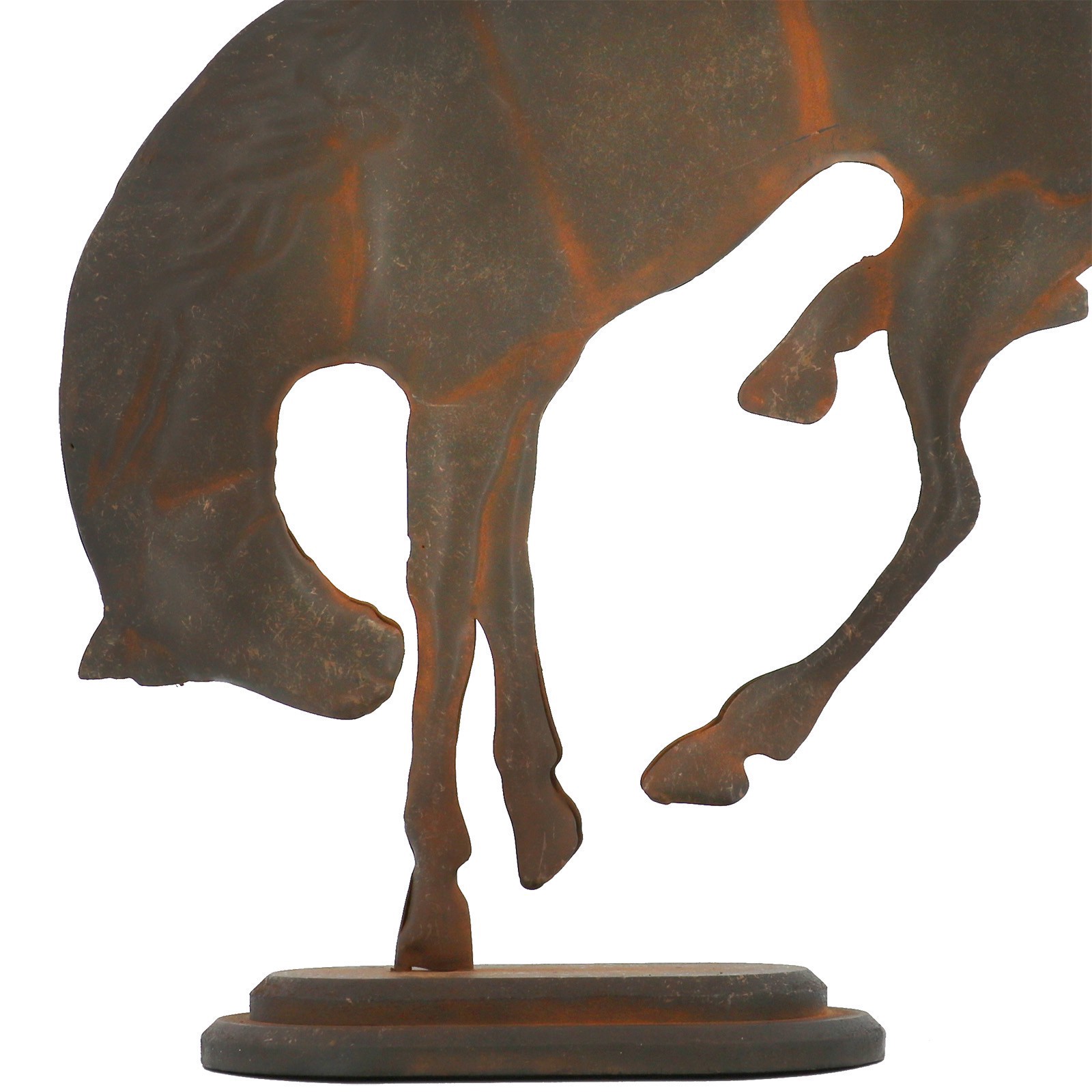 slide 2 of 5, 12" Rusted Bronze Metal Bucking Horse Tabletop Decor By Ashland, 12 in