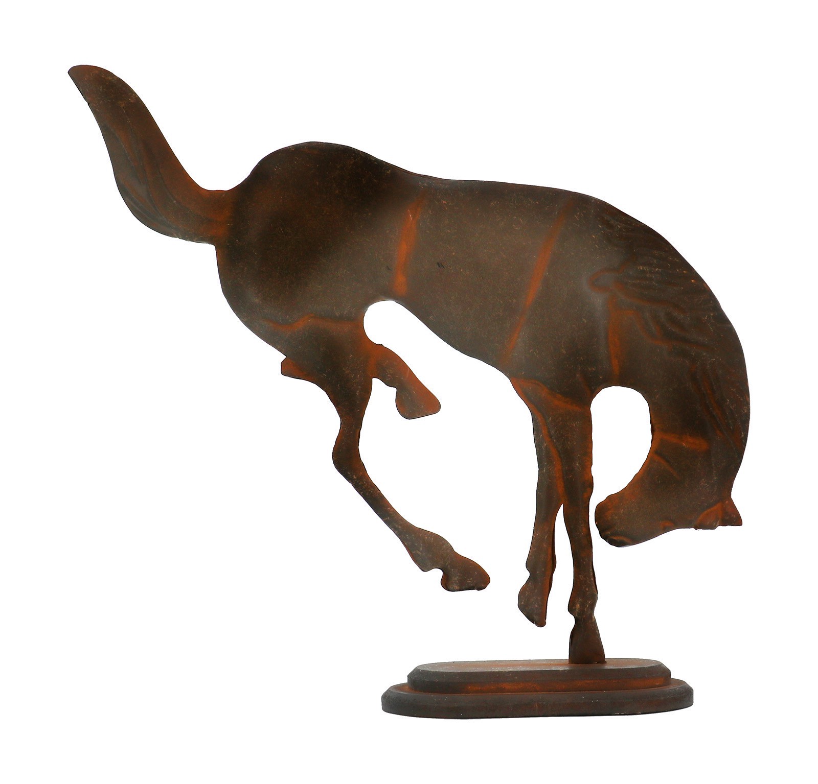 slide 3 of 5, 12" Rusted Bronze Metal Bucking Horse Tabletop Decor By Ashland, 12 in