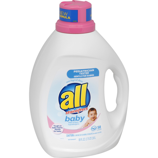 slide 1 of 1, All Baby Detergent, He, 88 fl oz