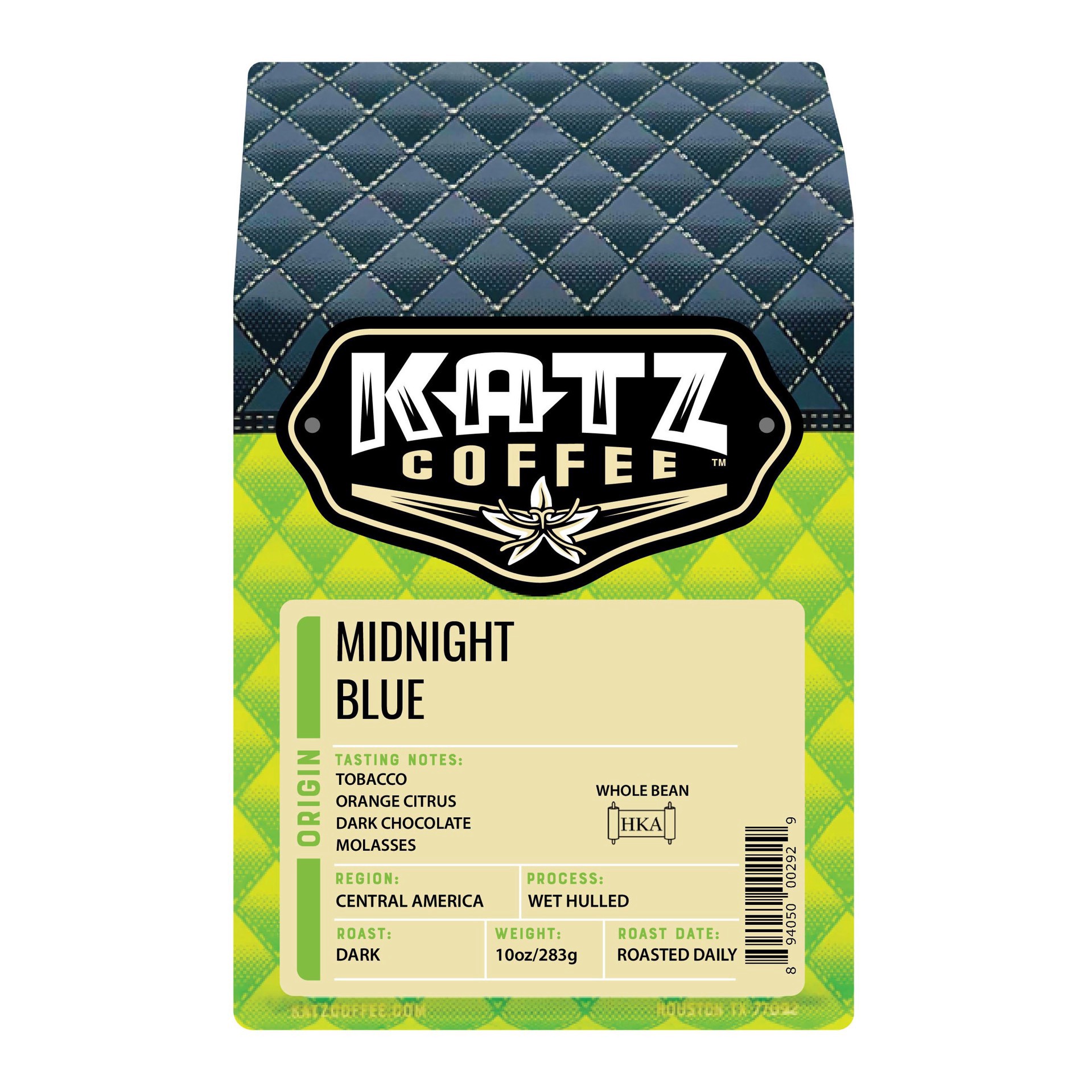 slide 1 of 1, Katz Coffee Organic Midnight Blue Fair Trade Whole Bean Coffee - 12 oz, 12 oz