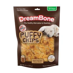 DreamBone Puffy Chips Dog Chews with Vegetables & Chicken 8.8 oz