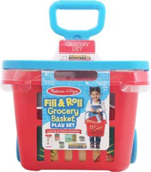Melissa & Doug Ages 3+ Fill & Roll Grocery Basket Play Set 11 1 ea
