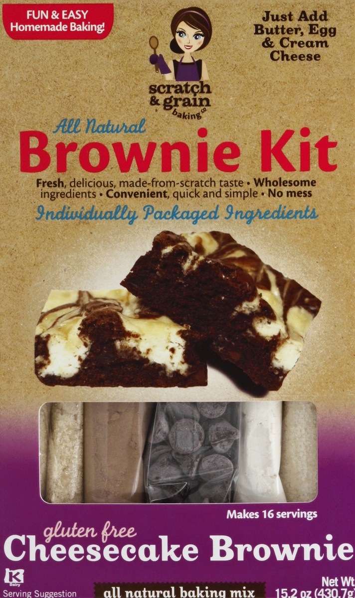 slide 1 of 5, Scratch & Grain Baking Brownie Kit 15.2 oz, 15.2 oz