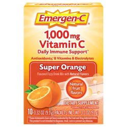 Emergen-C 1000mg for Daily Immune Support with Zinc and Manganese Vitamin C Powder