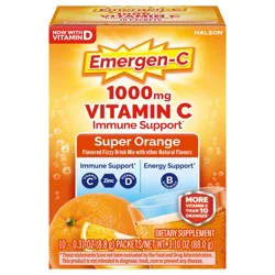 Emergen-C 1000mg for Daily Immune Support with Zinc and Manganese Vitamin C Powder