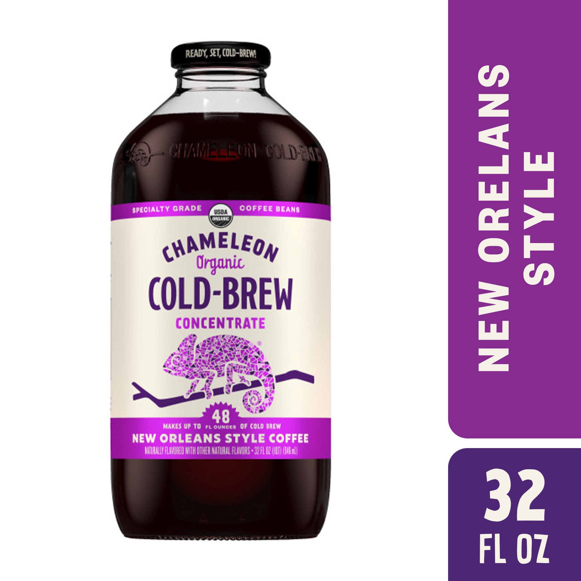 slide 1 of 5, Chameleon Cold-Brew Organic New Orleans Style Cold Brew Coffee Concentrate - 32 oz, 32 oz