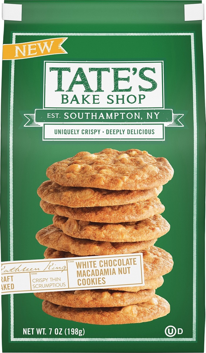slide 14 of 14, Tate's Bake Shop White Chocolate Macadamia Nut Cookies, 7 oz, 6.5 oz