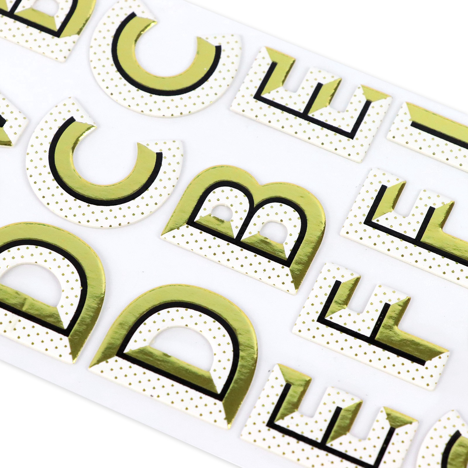slide 4 of 5, Gold Drop Shadow Alphabet Stickers By Recollections, 1.25 in