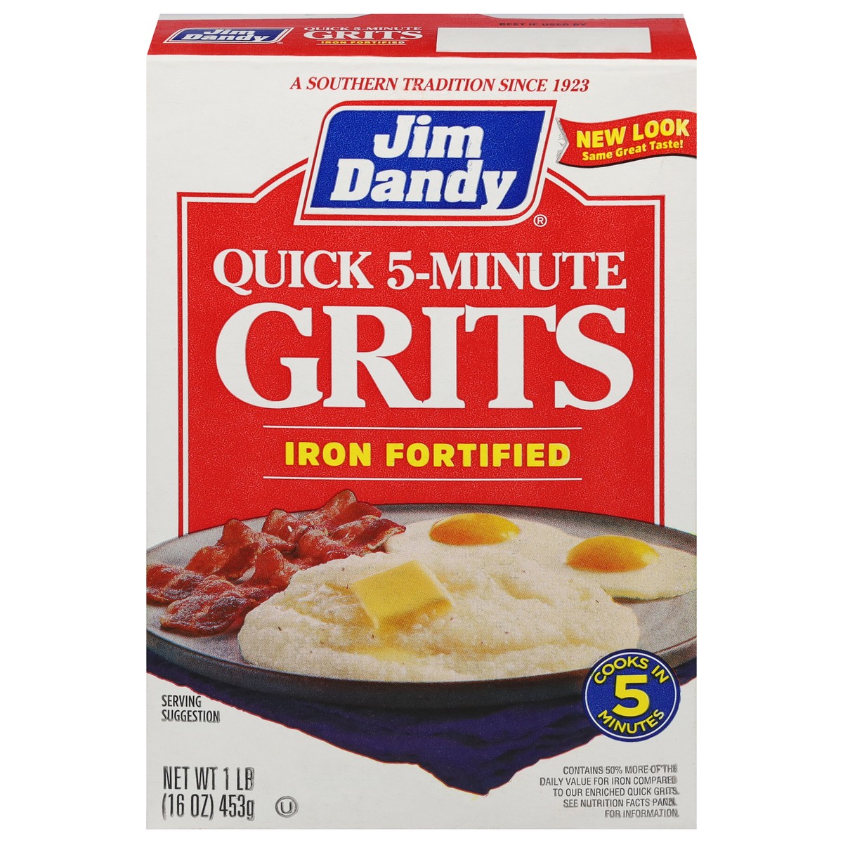 slide 1 of 9, Martha White Jim Dandy Quick Grits, Iron Fortified 1 lb Bag (16 oz), 1 lb