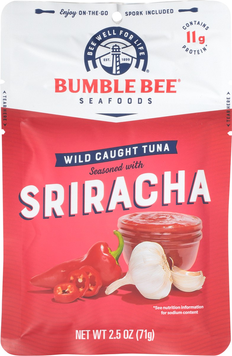 slide 6 of 9, Bumble Bee Seafoods Wild Caught Sriracha Tuna 2.5 oz, 2.5 oz