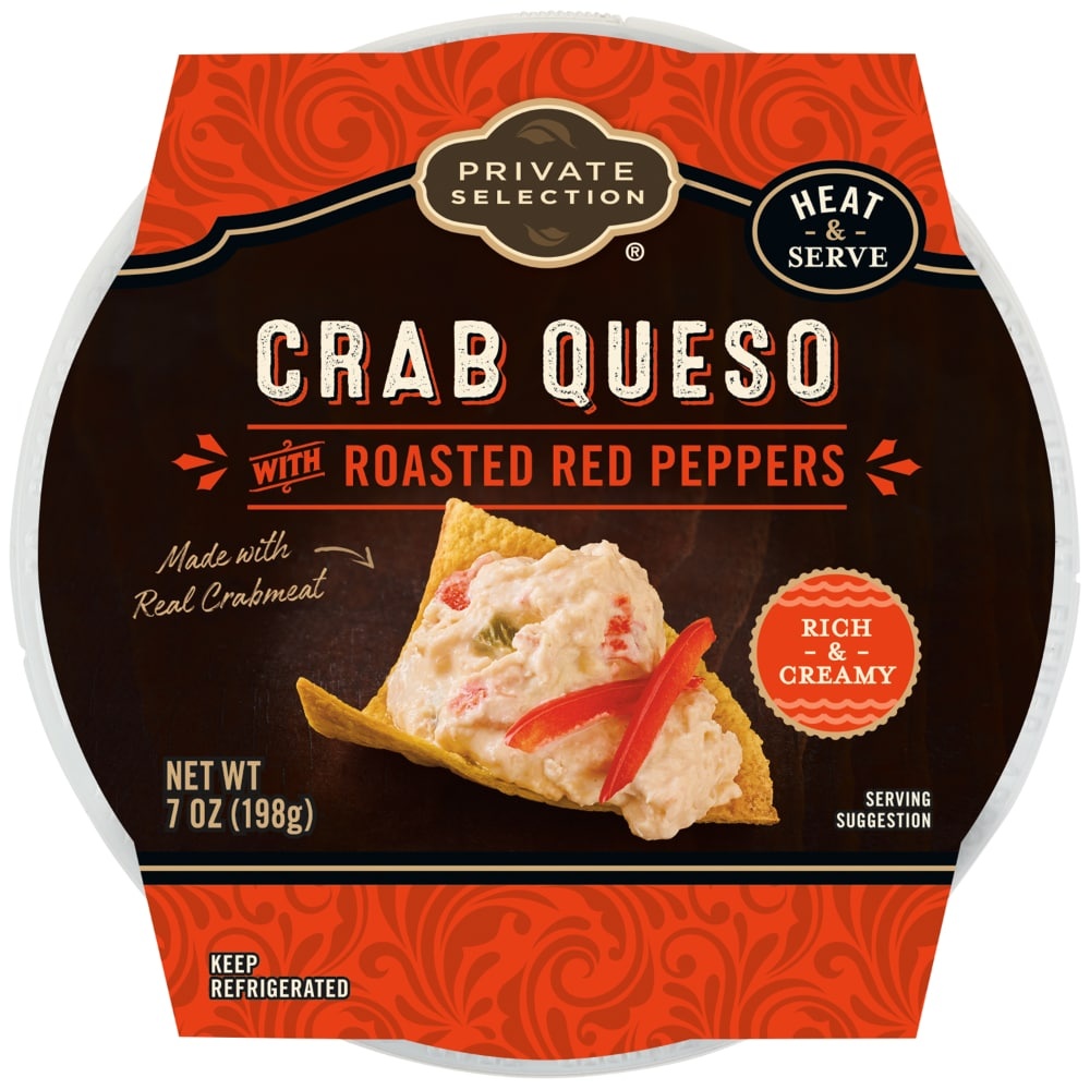 slide 1 of 1, Private Selection Crab Queso Dip, 7 oz