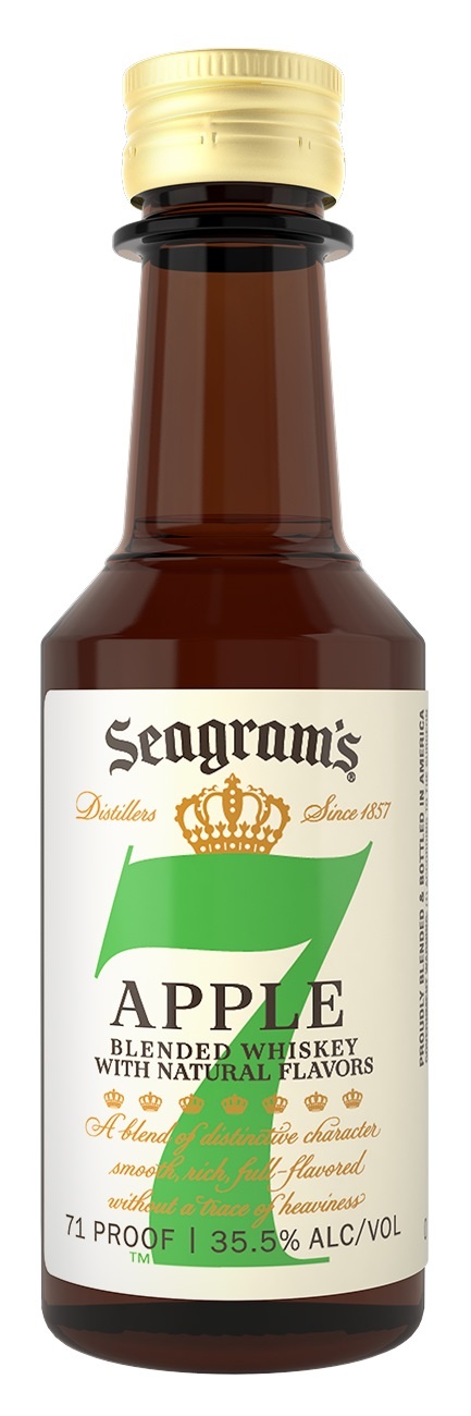 slide 1 of 1, Seagram's 7 Crown Apple Blended Whiskey, 50 ml