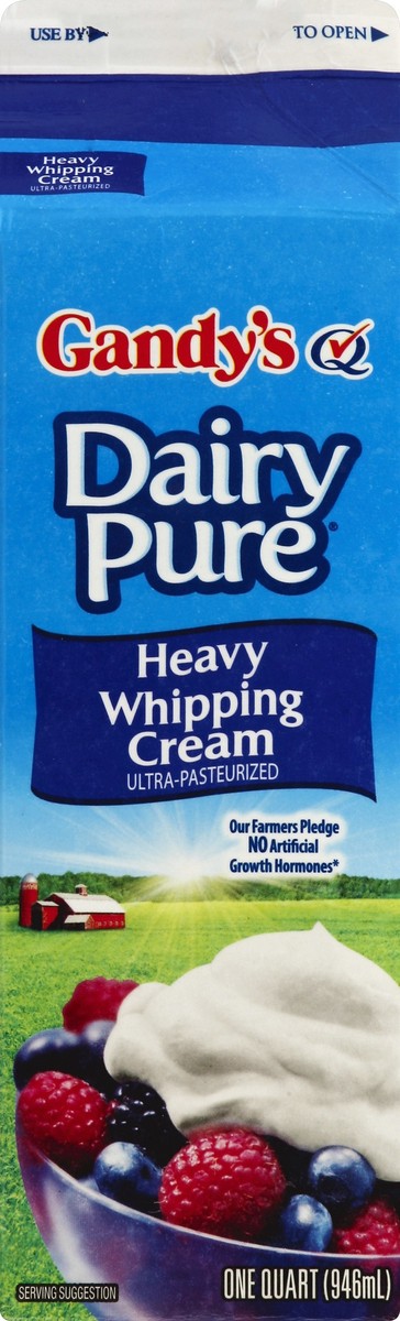 slide 1 of 4, Dairy Pure Cream Heavy Whipping 40% Ultra-Pasteurized Quart, 1 qt