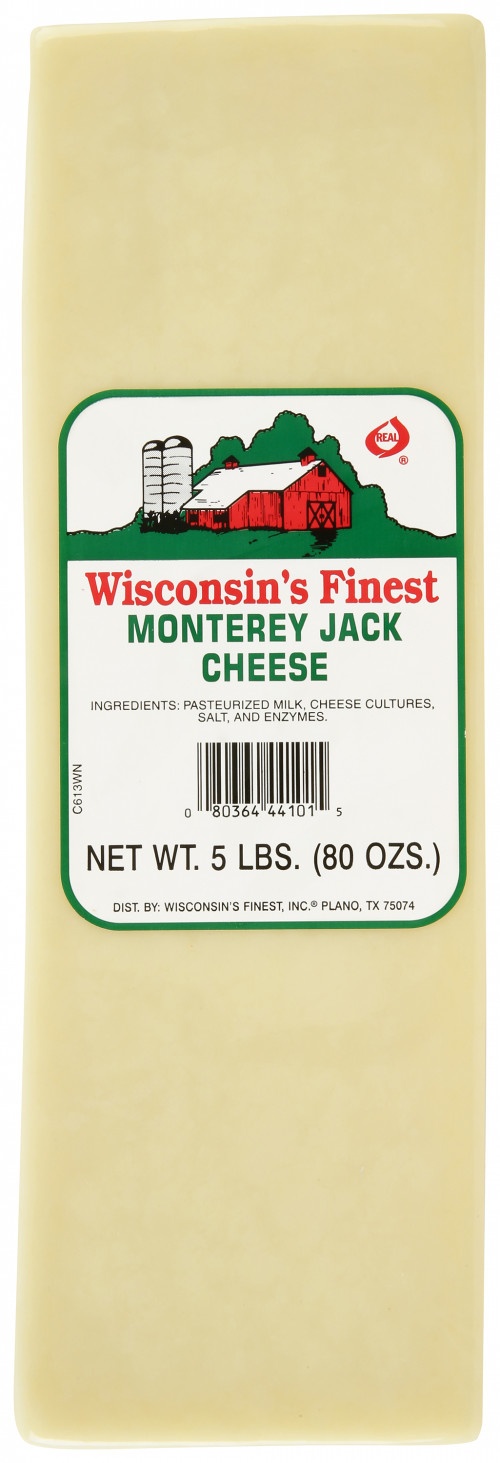 slide 1 of 1, Wisconsin's Finest Monterey Jack Cheese 120 Slices, 5 lb