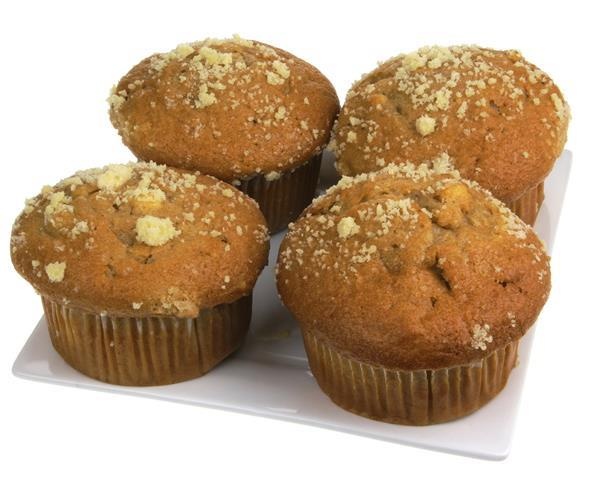 slide 1 of 1, Hy-Vee Loaded Jumbo Apple Spice Muffins 4Ct, 4 ct; 17 oz