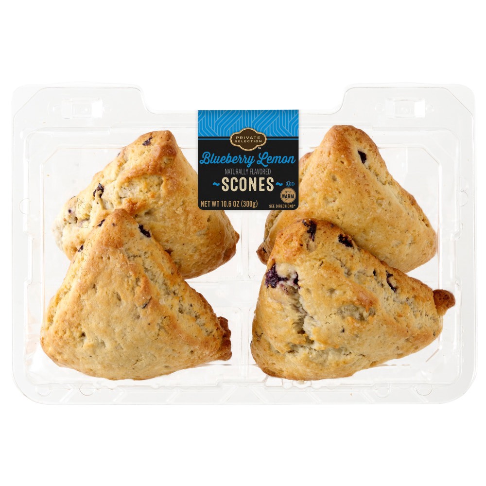 slide 1 of 3, Private Selection Blueberry Lemon Scones, 4 ct; 10.5 oz