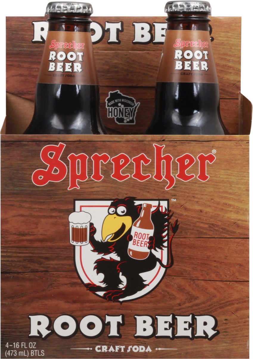 slide 6 of 9, Sprecher Root Beer Craft Soda 4-16 fl oz Bottles, 4 ct; 16 oz