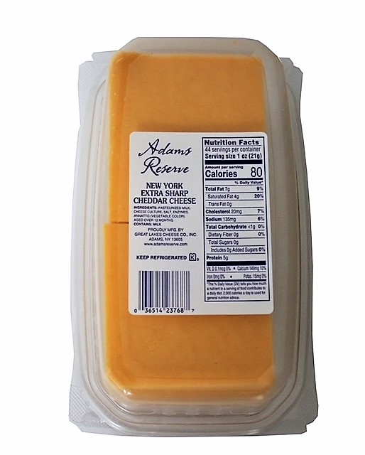 slide 2 of 2, Adams Reserve Extra Sharp Cheddar Cheese Slices, 32 oz