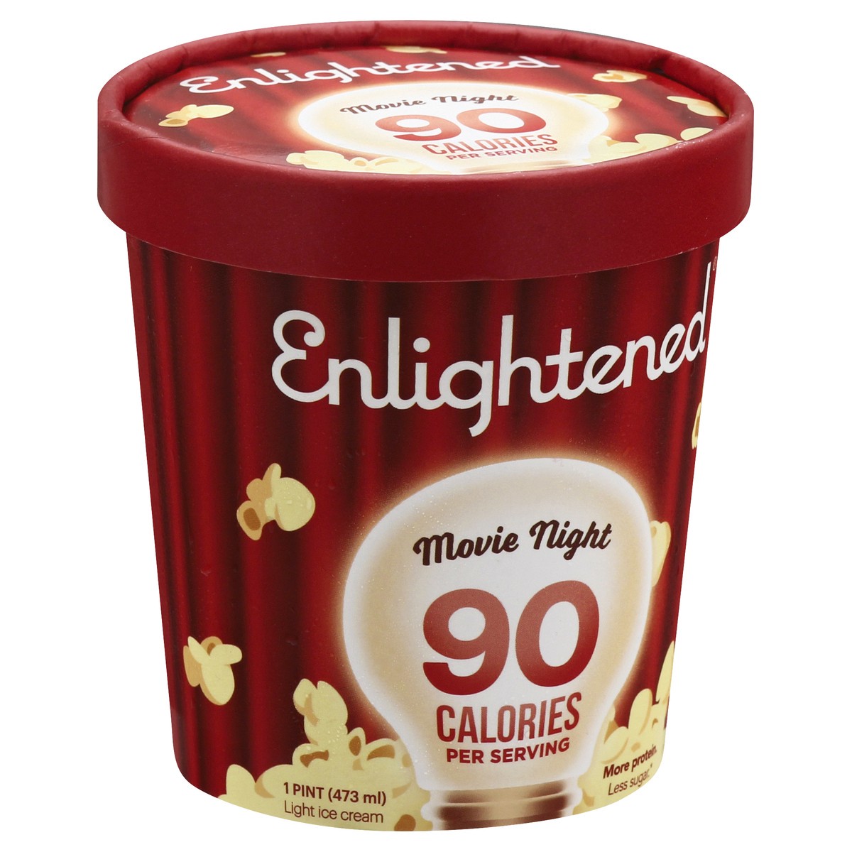 slide 3 of 12, Enlightened Light Movie Night Ice Cream 1 pt, 16 fl oz