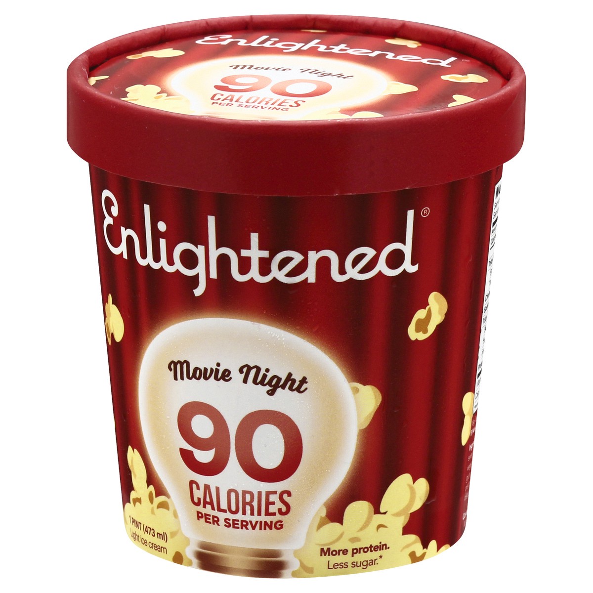 slide 4 of 12, Enlightened Light Movie Night Ice Cream 1 pt, 16 fl oz