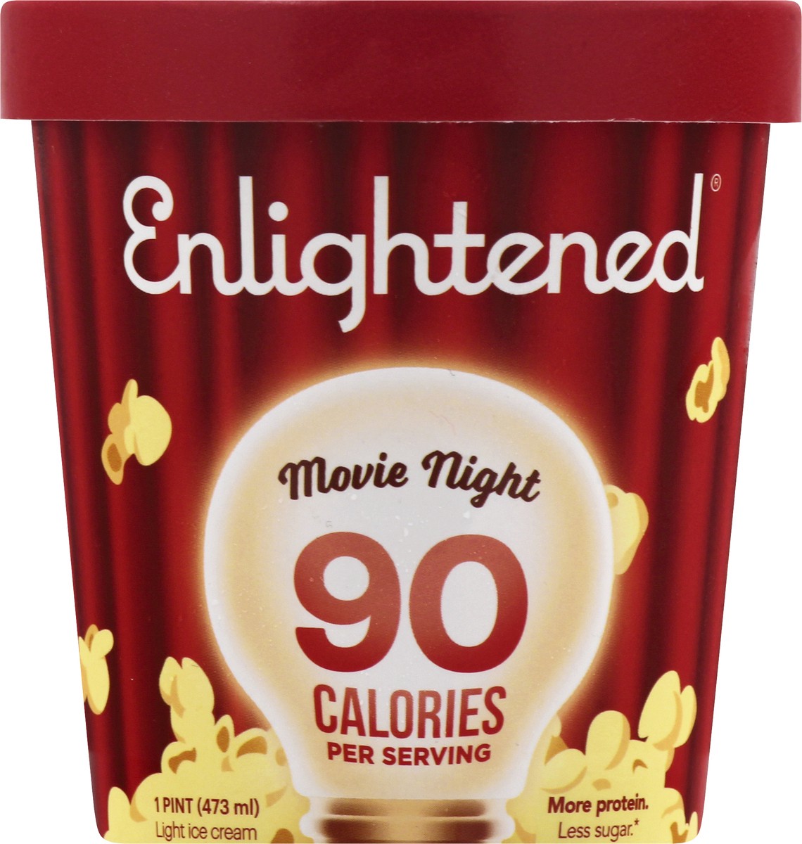 slide 9 of 12, Enlightened Light Movie Night Ice Cream 1 pt, 16 fl oz