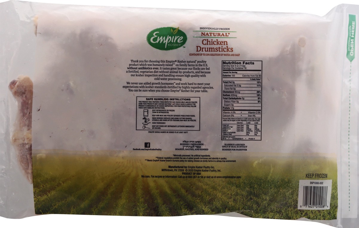 slide 4 of 13, Empire Kosher Chicken Drumsticks, 4 lb