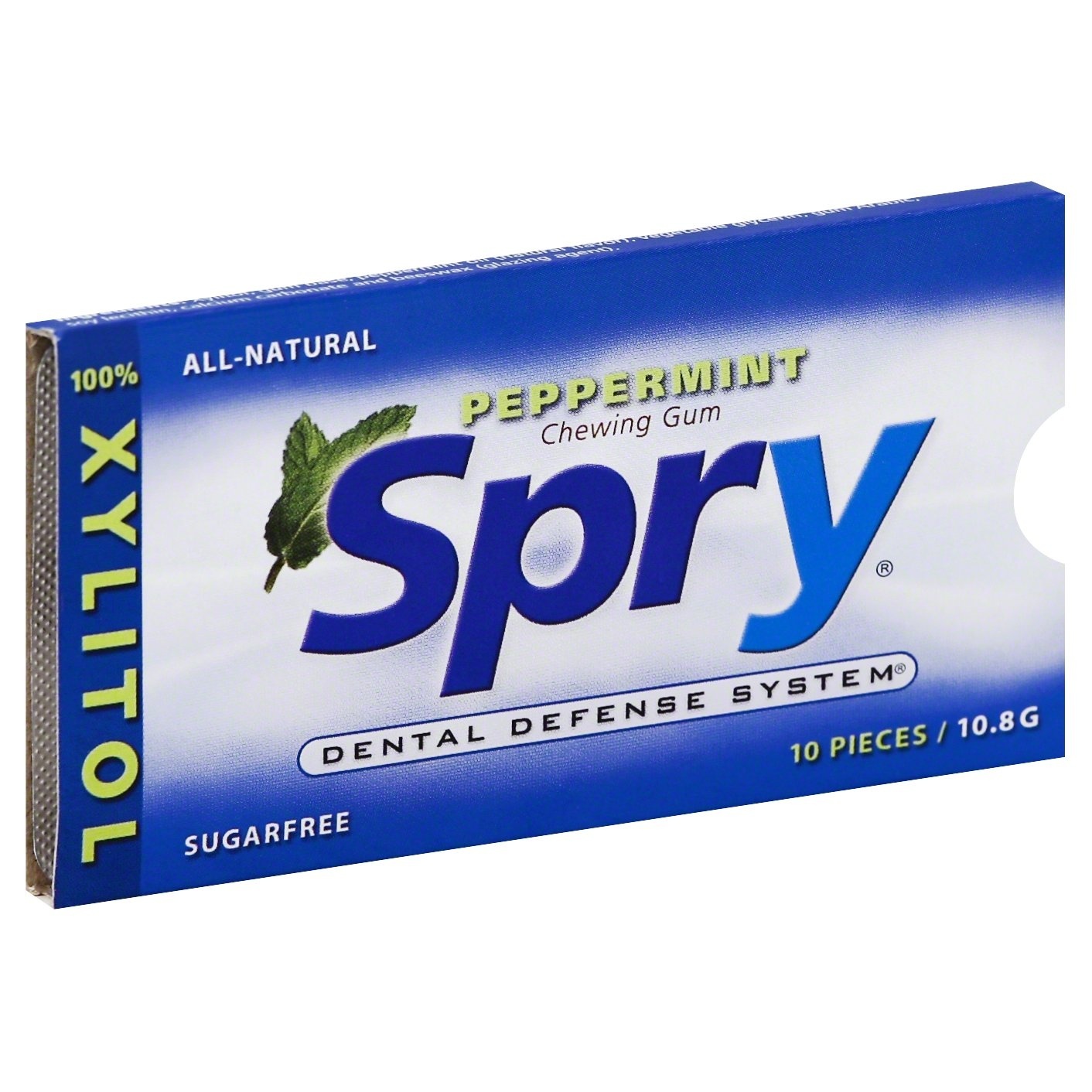 slide 1 of 1, Spry Peppermint Chewing Gum, 10 ct