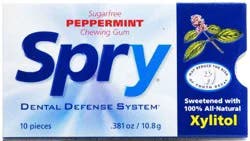 Spry Peppermint Chewing Gum
