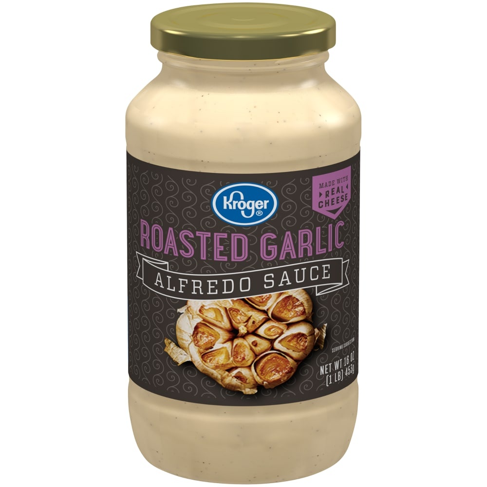 slide 1 of 1, Kroger Roasted Garlic Alfredo Sauce, 16 oz