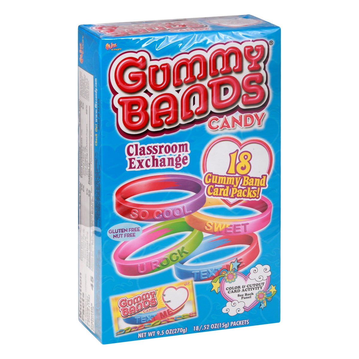 slide 2 of 9, Flix Candy Gummy Bands Valentine's Exchange Treats, 18 ct; 0.53 oz