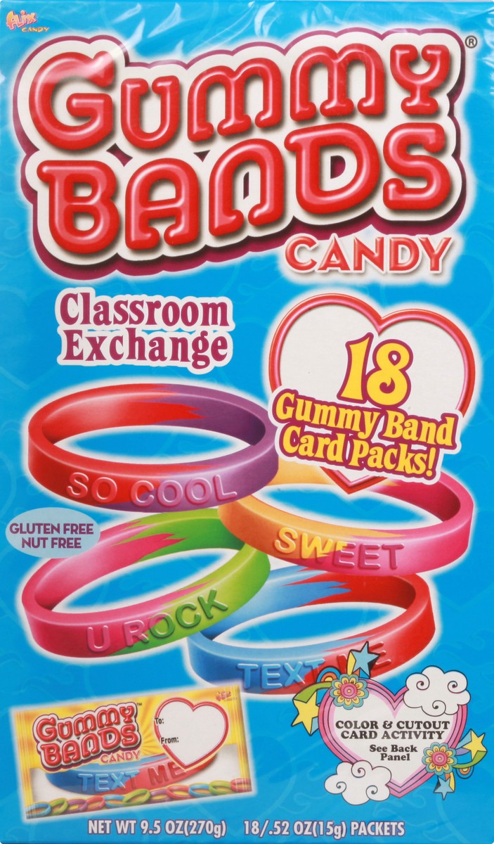 slide 6 of 9, Flix Candy Gummy Bands Valentine's Exchange Treats, 18 ct; 0.53 oz