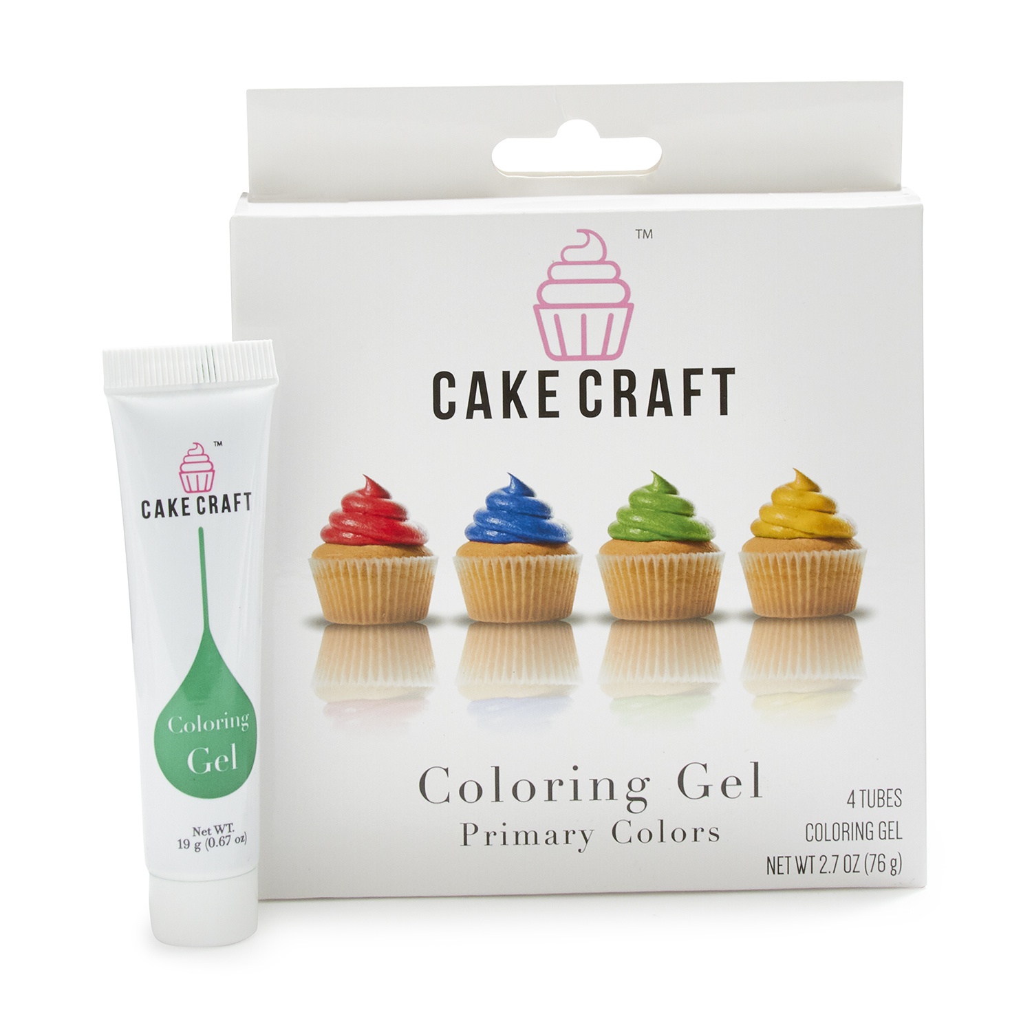 slide 1 of 1, Cake Craft 4-Pack Gel Color Kit, Primary Colors, 4 ct