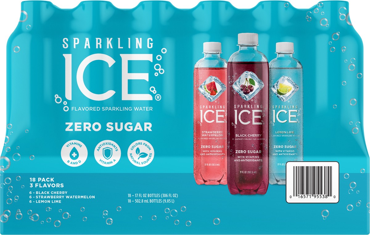 slide 11 of 11, Sparkling ICE 18 Pack Zero Sugar 3 Flavors Sparkling Water 18 - 17 fl oz Bottles - 18 ct, 18 ct