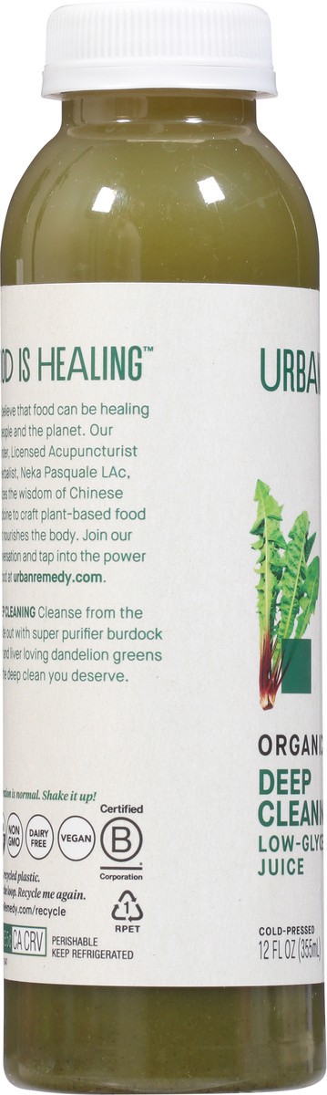 slide 3 of 9, Urban Remedy Organic Deep Cleaning Low-Glycemic Juice 12 fl oz, 12 fl oz