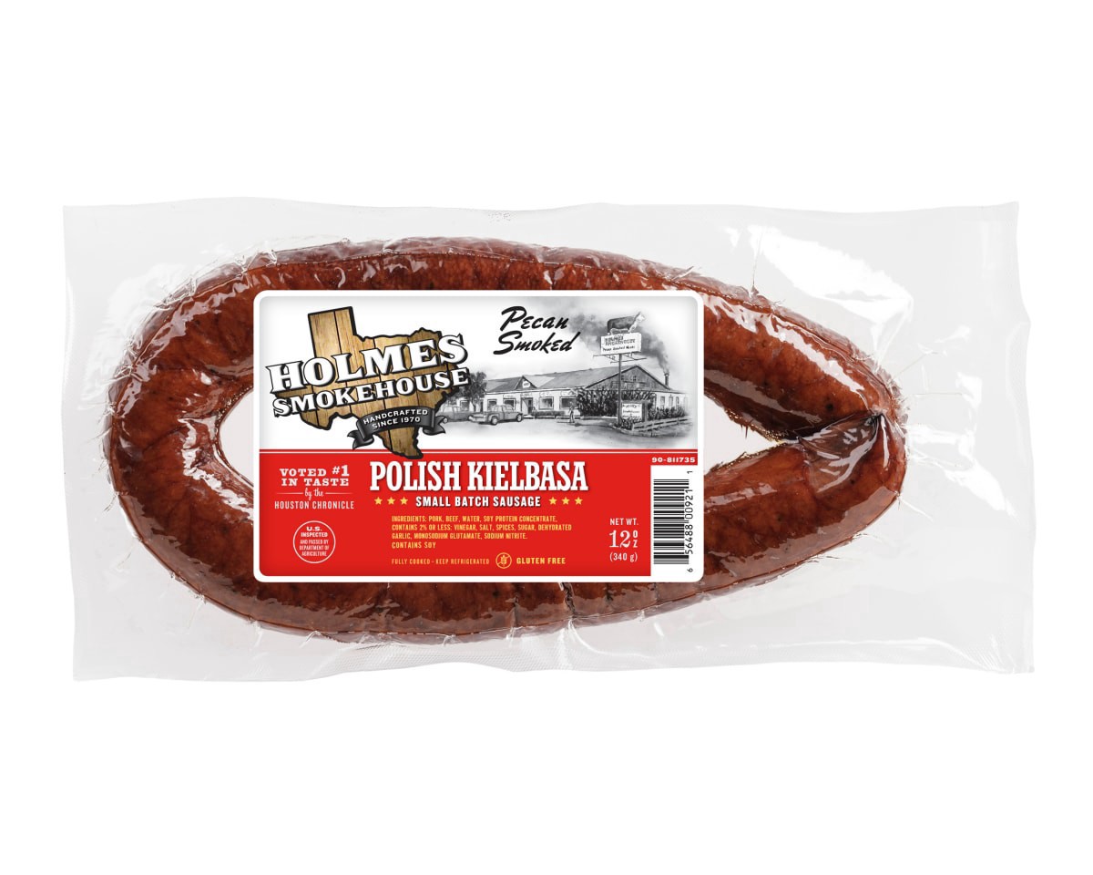 slide 1 of 9, Holmes Smokehouse Pecan Smoked Polish Kielbasa Sausage 12 oz, 12 oz