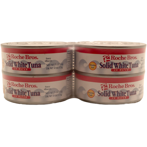 slide 1 of 1, Roche Bros. Solid White Tuna In Water, 4 ct; 5 oz